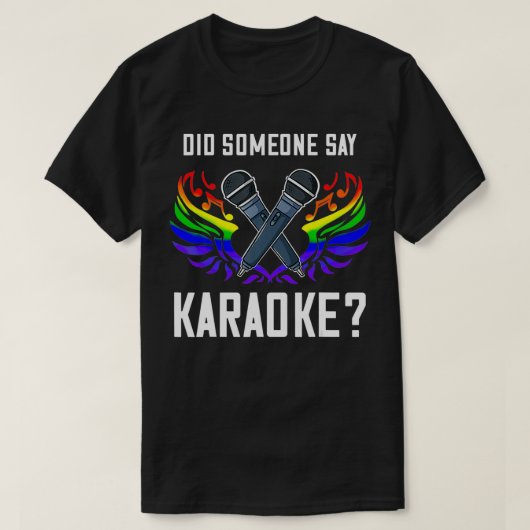 Karaoke Microphone Gift Machine Music Singer T-shirt (Design voorkant)