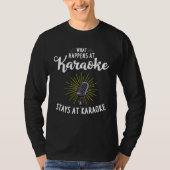 Karaoke Microphone  Machine Music Singer T-shirt (Voorkant)