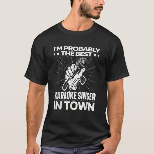 Karaoke Microphone Party Singer Karaoke T-shirt (Voorkant)