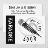Karaoke Microphone Sing it out LOUD Kaart (Voorkant / Achterkant)