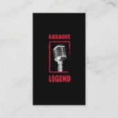 Karaoke Music Gift Sing Bar Singer Karaoke Legend Visitekaartje (Voorkant)