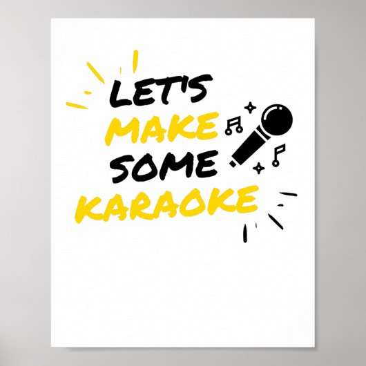 Karaoke-muziekmicrofoon Poster (Voorkant)