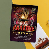 Karaoke Nacht Verjaardagsfeest Uitnodiging