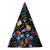 Karaoke Neon Glow Singing Music Party Feesthoedjes (Achterkant)