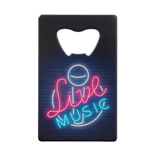 Karaoke Neon Lighting Curved Word Art Word Text Creditkaart Flessenopener