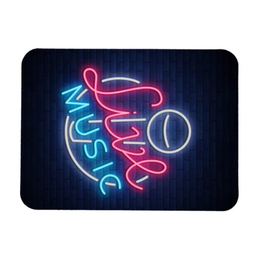 Karaoke Neon Lighting Curved Word Art Word Text Magneet (Horizontaal)