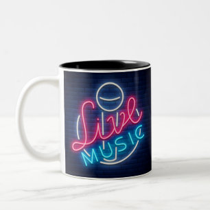 Karaoke Neon Lighting Curved Word Art Word Text Tweekleurige Koffiemok