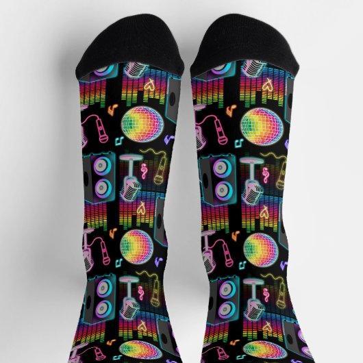 Karaoke Neon Singing Music Party Sokken (Top)