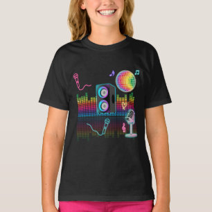 Karaoke Neon Zang Muziek Feest T-shirt