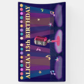 Karaoke Night 13e verjaardagsfeest Spandoek (Verticaal)