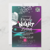 Karaoke Night Event Party Bar Flyer Kaart (Voorkant)