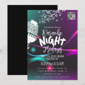 Karaoke Night Event Party Bar Flyer Kaart (Voorkant / Achterkant)