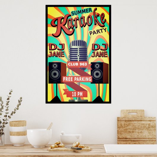 karaoke night  poster (Keuken)
