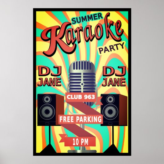 karaoke night  poster (Voorkant)