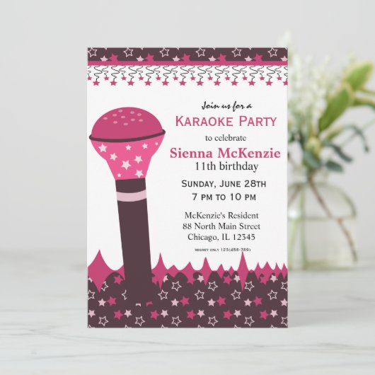 Karaoke Nights Kaart (Staand voorkant)