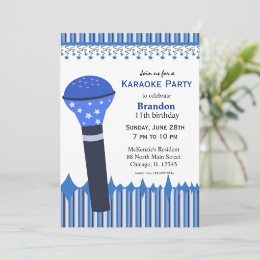 Karaoke Nights Kaart (Staand voorkant)