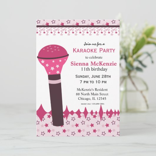 Karaoke Nights Kaart (Staand voorkant)