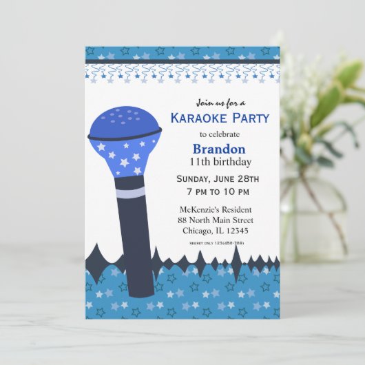 Karaoke Nights Kaart (Staand voorkant)