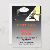 Karaoke/Open Mic Invitation Kaart (Voorkant)