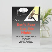 Karaoke/Open Mic Invitation Kaart (Staand voorkant)