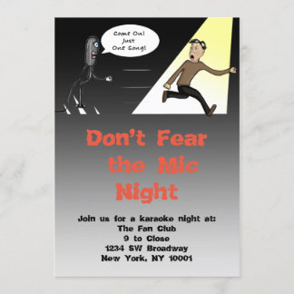 Karaoke/Open Mic Invitation Kaart