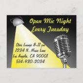Karaoke/Open Mic Night Briefkaart (Voorkant)