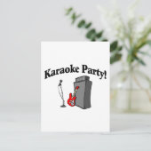 Karaoke Party Briefkaart (Staand voorkant)