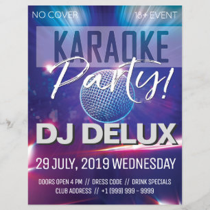 Karaoke Party   DJ   Club Flyer