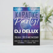 Karaoke Party | DJ | Club Flyer Kaart (Staand voorkant)