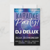 Karaoke Party | DJ | Club Flyer Kaart (Achterkant)