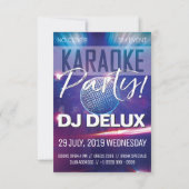 Karaoke Party | DJ | Club Flyer Kaart (Achterkant)