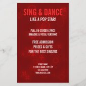 Karaoke Party flyer (Achterkant)