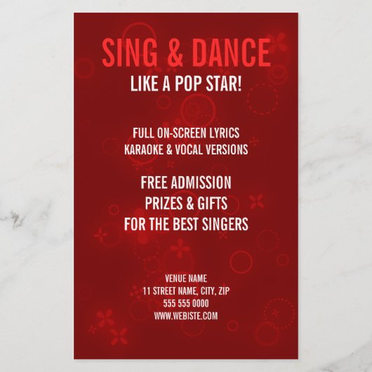 Karaoke Party flyer (Achterkant)