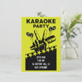Karaoke Party Invite (Staand voorkant)