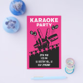 Karaoke Party Invite Flyer (Enkel)