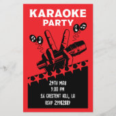 Karaoke Party Invite Flyer (Voorkant)