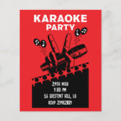 Karaoke Party Invite Flyer (Voorkant)