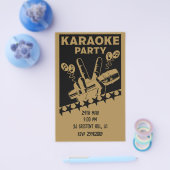 Karaoke Party Invite Flyer (Enkel)