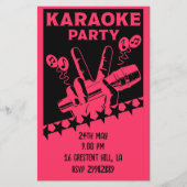 Karaoke Party Invite Flyer (Voorkant)