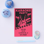 Karaoke Party Invite Flyer (Enkel)