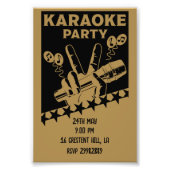 Karaoke Party Invite Foto Afdruk (Voorkant)