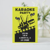 Karaoke Party Invite RSVP Kaartje (Staand voorkant)