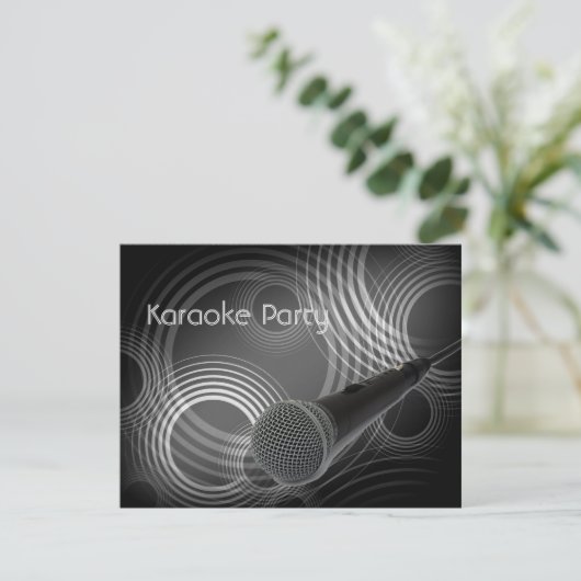 Karaoke Party Kaart (Staand voorkant)