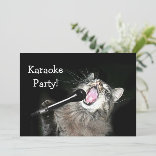 Karaoke Party Kaart (Staand voorkant)