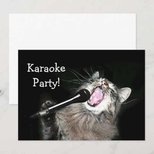 Karaoke Party Kaart (Voorkant / Achterkant)