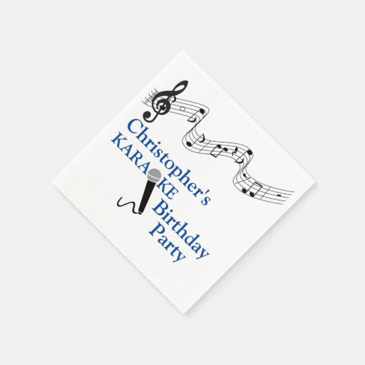 Karaoke Party Musical Scale Microphone Blue Servet (Hoek)