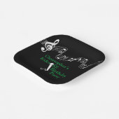 Karaoke Party Musical Scale Microphone Green Papieren Bordje (Gebogen)