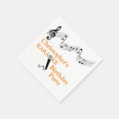 Karaoke Party Musical Scale Microphone Oranje Servet (Hoek)