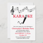 Karaoke Party Musical Scale Microphone Red Kaart (Voorkant)