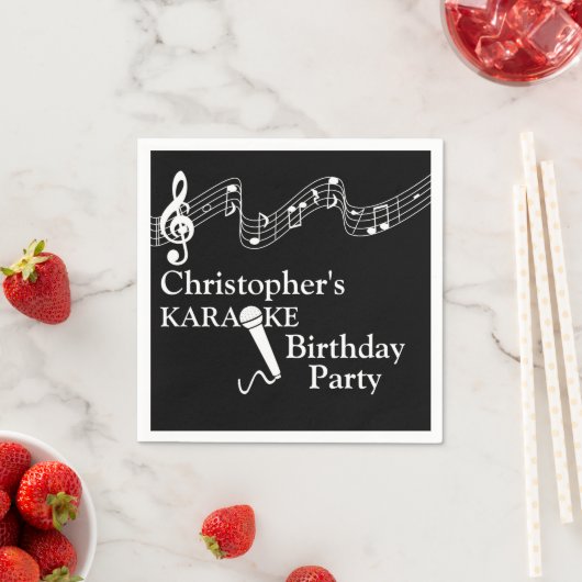 Karaoke Party Musical Scale Microphone Servet (Insitu)